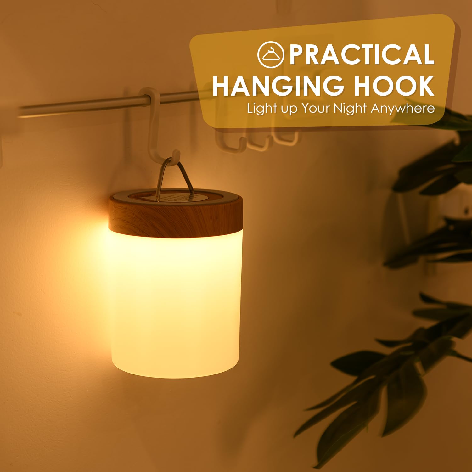 Auxmir Nachtlicht Nachttischlampe Touch Dimmbar mit 256 RGB Farben 5 Modi, 3000mAh Tischlampe Kabellos USB Aufladbar