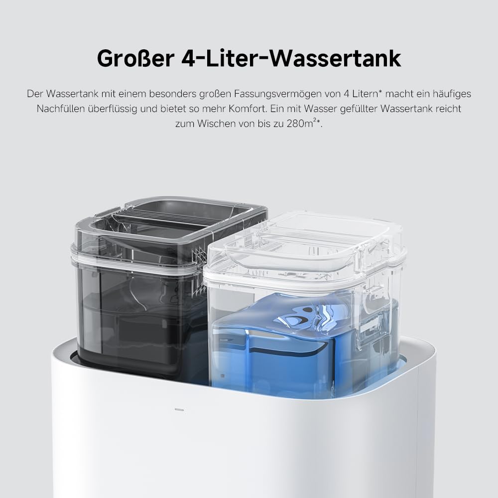Xiaomi Robot Vacuum X20+ Saugroboter mit Absaugstation, 4L Tanks, 6000Pa Saugkraft, LDS-Navigation, 280m² Wischen, Auto-Trocknung Mops