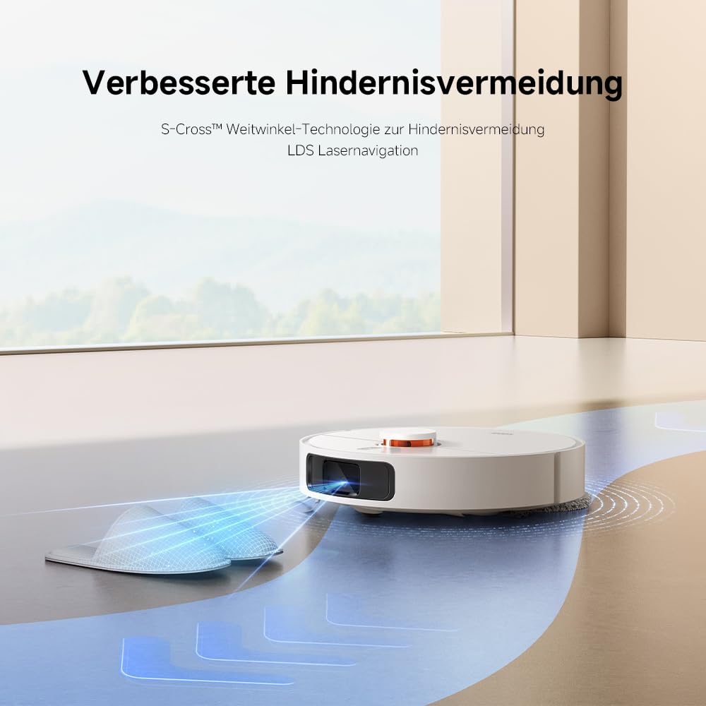 Xiaomi Robot Vacuum X20+ Saugroboter mit Absaugstation, 4L Tanks, 6000Pa Saugkraft, LDS-Navigation, 280m² Wischen, Auto-Trocknung Mops