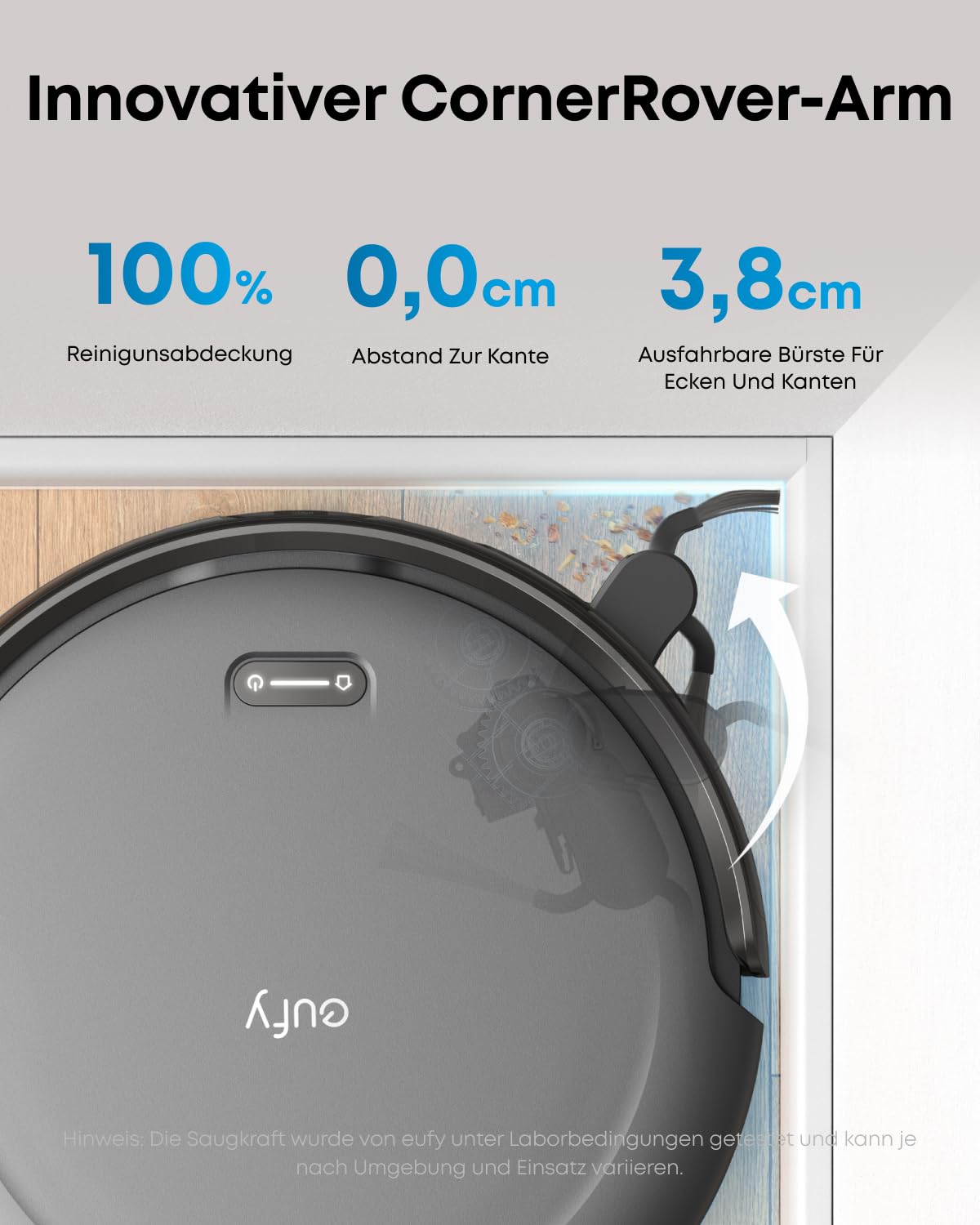 eufy C10 Saugroboter mit Absaugstation, 7,3cm Ultraflach, Teppichreinigung, Punktlaser- & Infrarot-Navigation, Automatische Entleerung