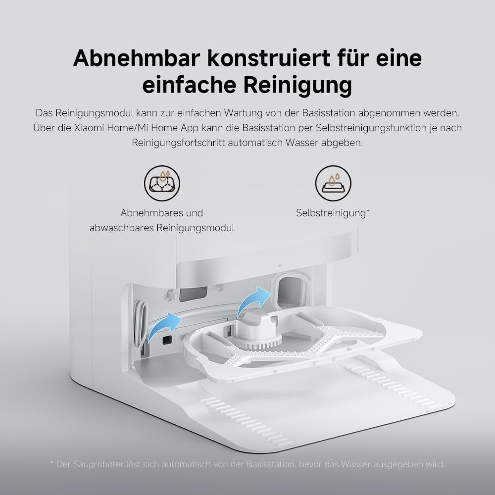 Xiaomi Robot Vacuum X20+ Saugroboter mit Absaugstation, 4L Tanks, 6000Pa Saugkraft, LDS-Navigation, 280m² Wischen, Auto-Trocknung Mops