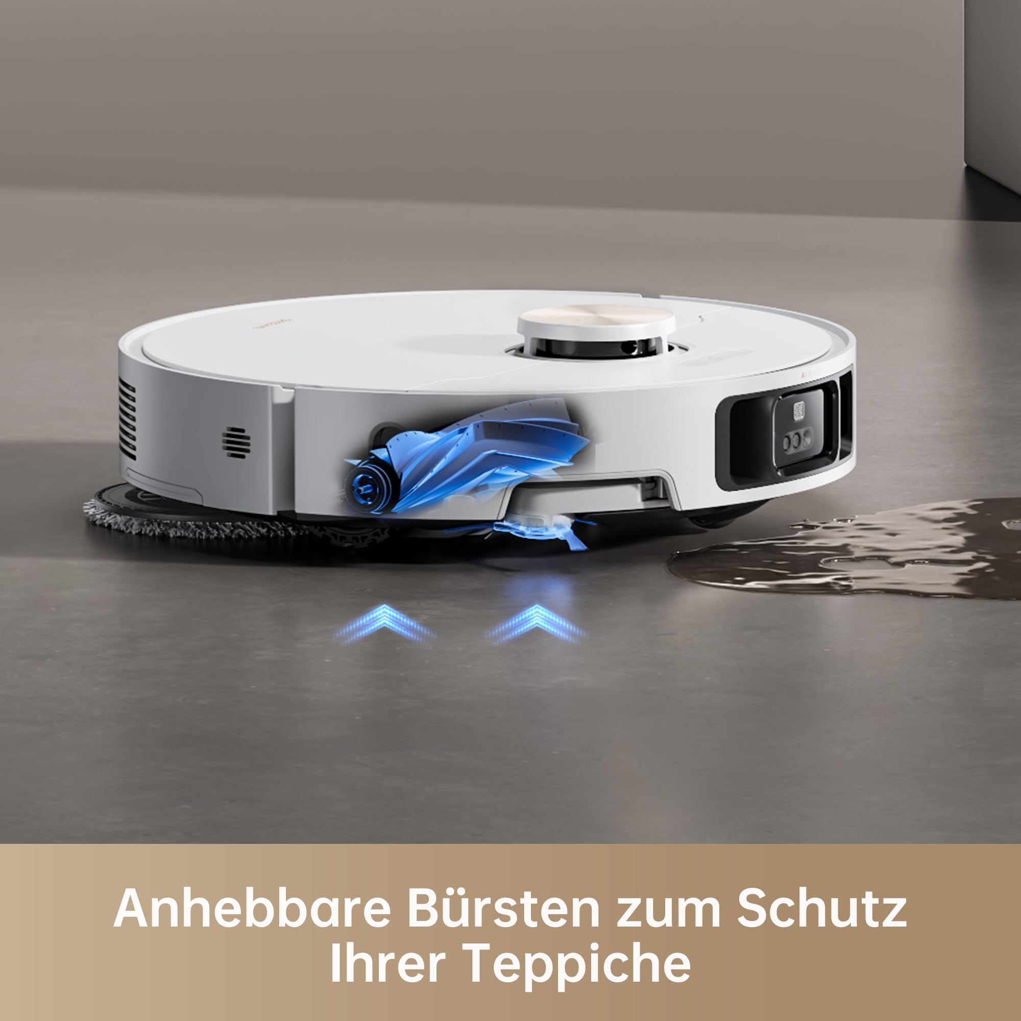 dreame X40 Ultra Complete Saugroboter mit Wischfunktion, 12.000Pa, 70°C Moppreinigung, Anti-Wirrwarr, Anhebbare Bürsten, Selbstreinigung
