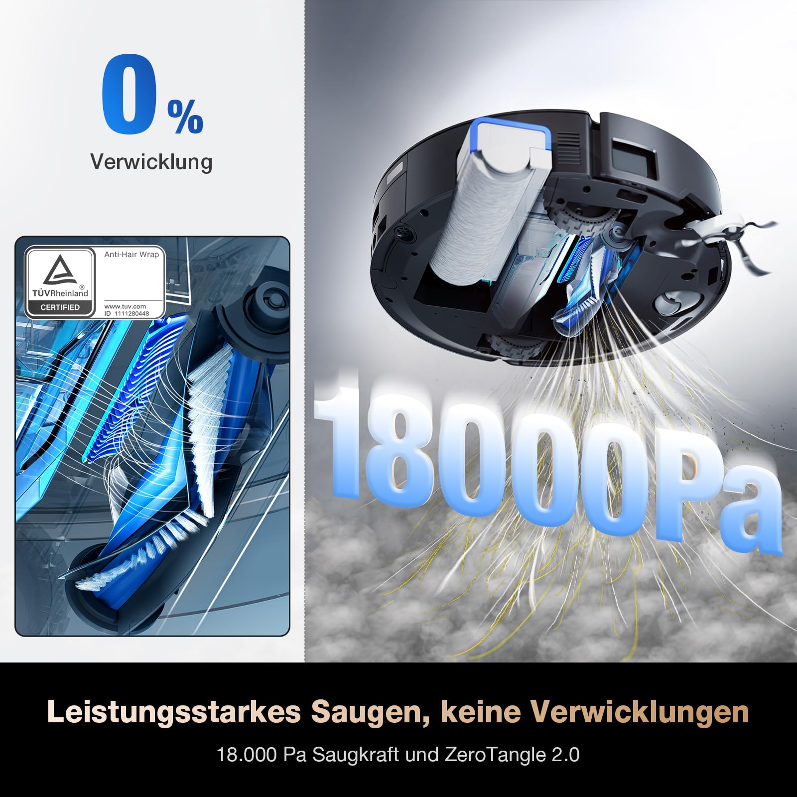 ECOVACS DEEBOT X8 PRO Omni Saugroboter mit Wischfunktion, 18.000Pa, OZMO Roller, 12-in-1 Station, YIKO-GPT Sprachsteuerung, Moppreinigung