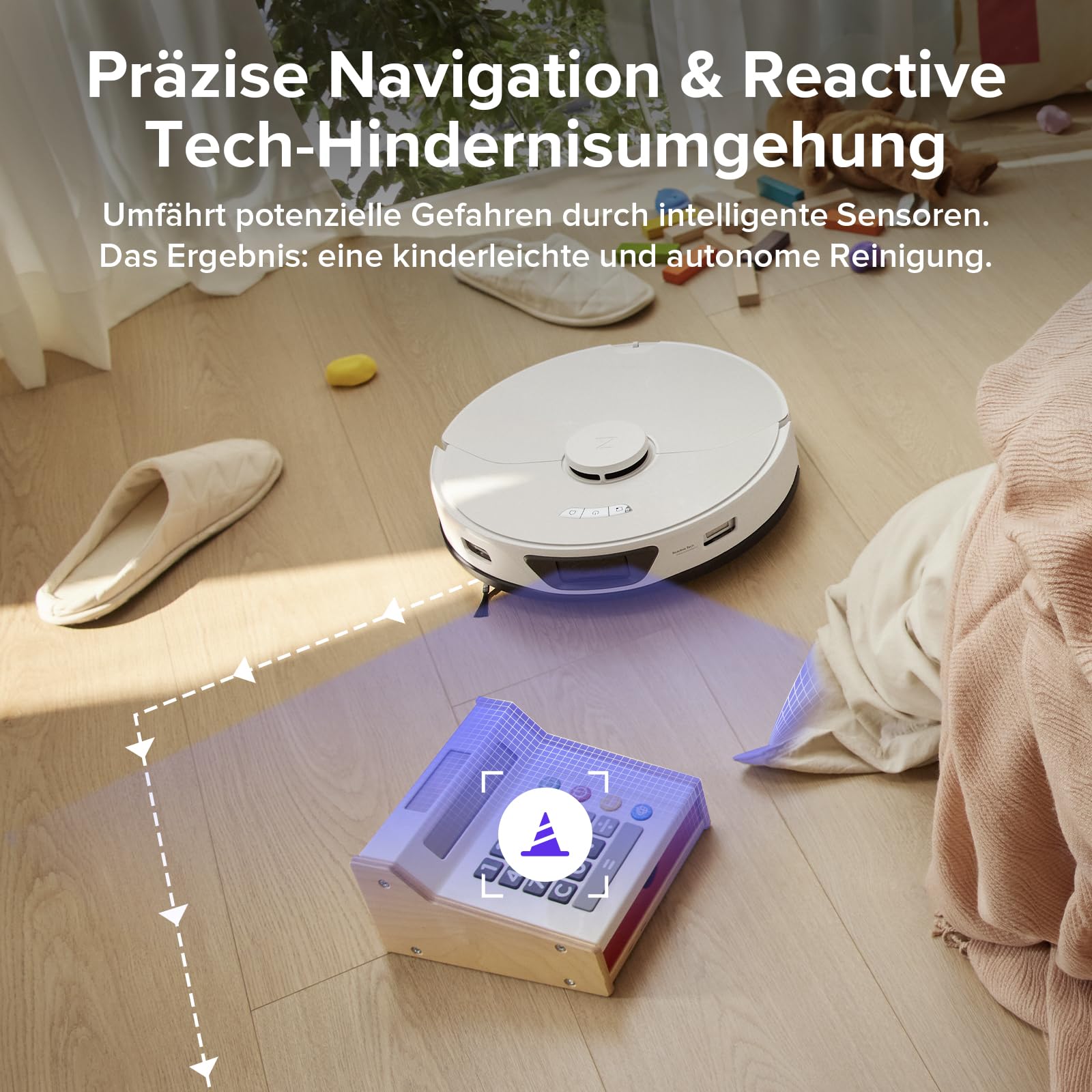 roborock S7 Max Ultra Saugroboter mit 5500Pa, Selbstentleerung, Selbstwaschen, Hindernisvermeidung, App & Sprachsteuerung, Multi-Station