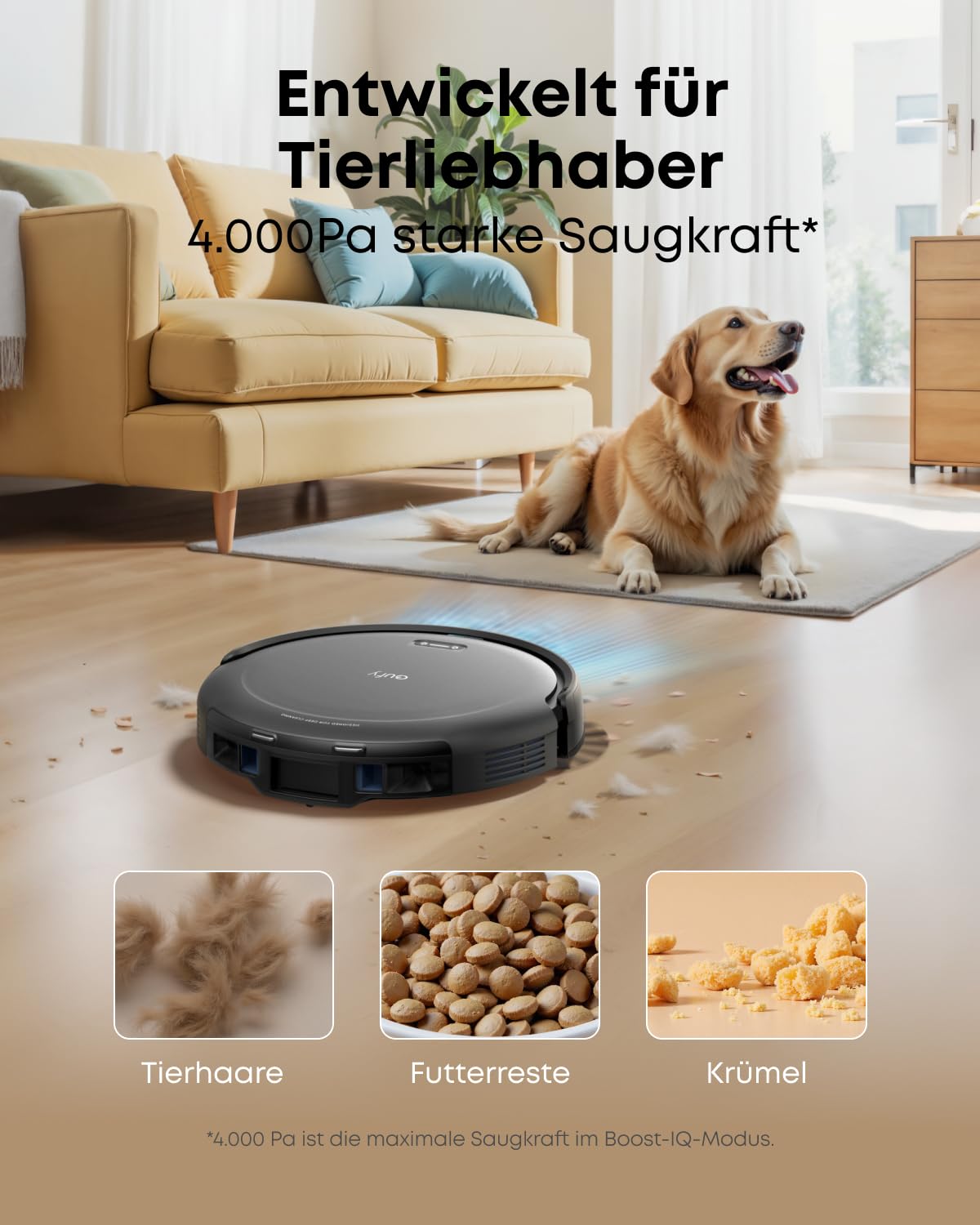 eufy C10 Saugroboter mit Absaugstation, 7,3cm Ultraflach, Teppichreinigung, Punktlaser- & Infrarot-Navigation, Automatische Entleerung