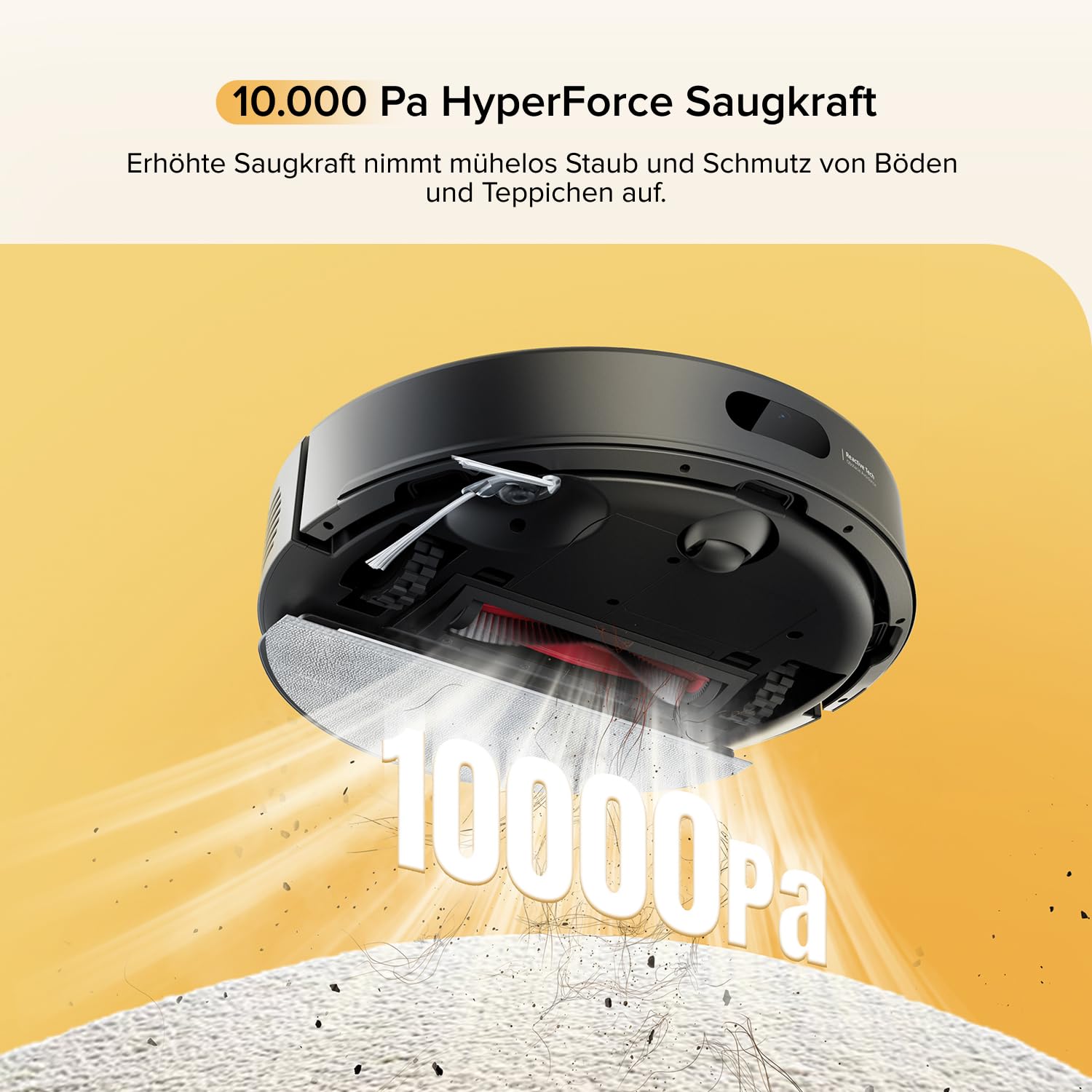 roborock Q7 M5-Set Saugroboter mit Wischfunktion, 10.000Pa, Dual Anti-Tangle, 150Min Laufzeit, LiDAR Navigation, Teppich & Tierhaar-Modus