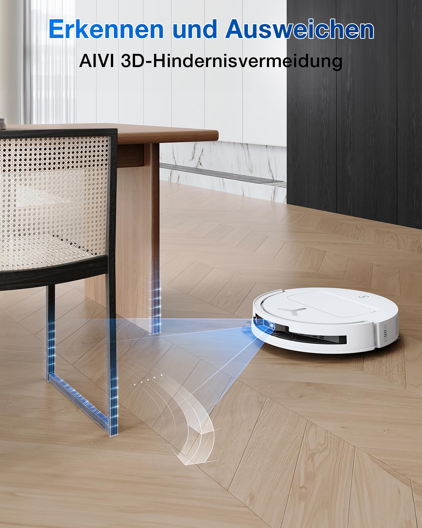 ECOVACS DEEBOT T50 Omni Saugroboter mit Wischfunktion, 15.000Pa, ZeroTangle 2.0, Ausziehbare Bürste, 75°C Moppreinigung, All-in-One-Station