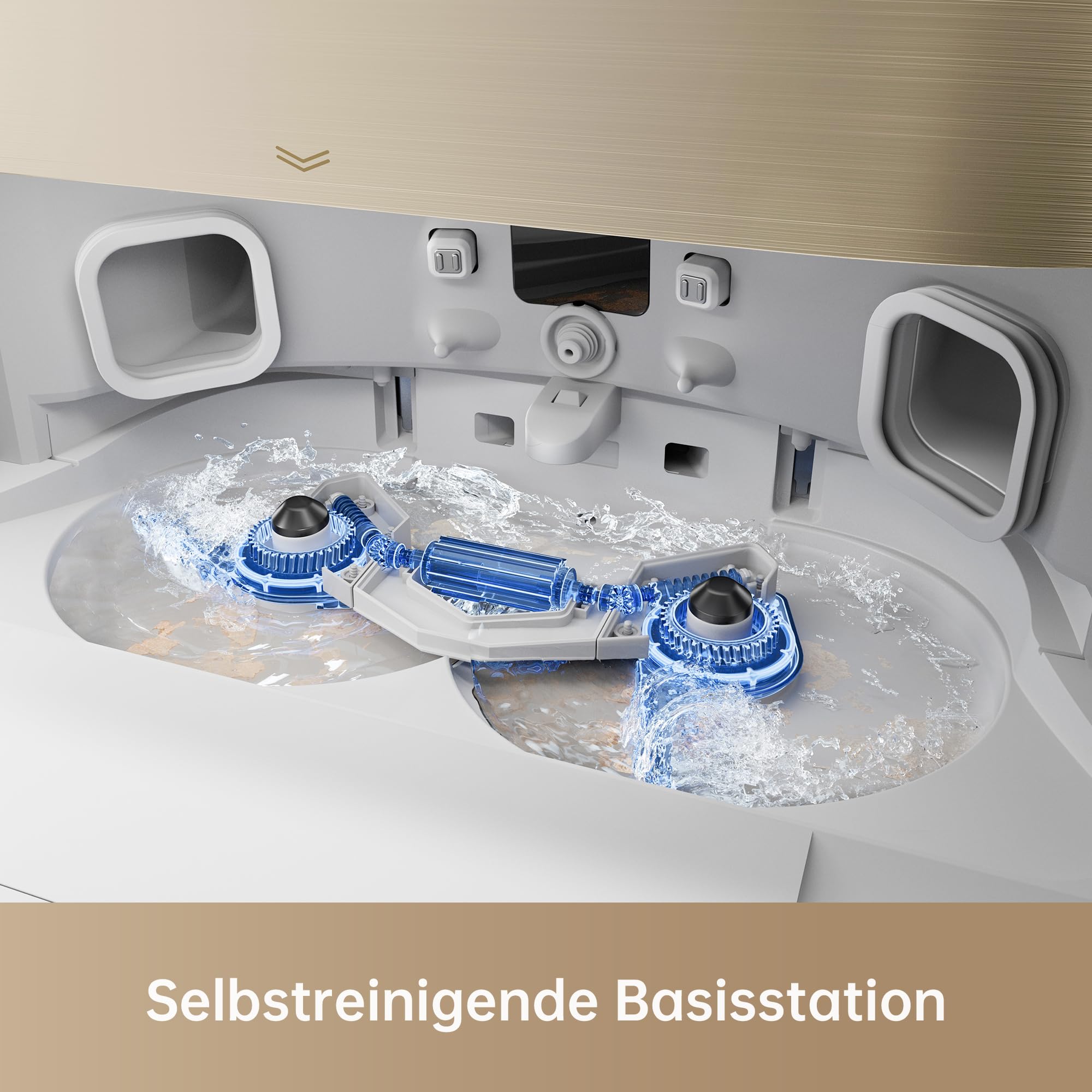 dreame X40 Ultra Complete Saugroboter mit Wischfunktion, 12.000Pa, 70°C Moppreinigung, Anti-Wirrwarr, Anhebbare Bürsten, Selbstreinigung