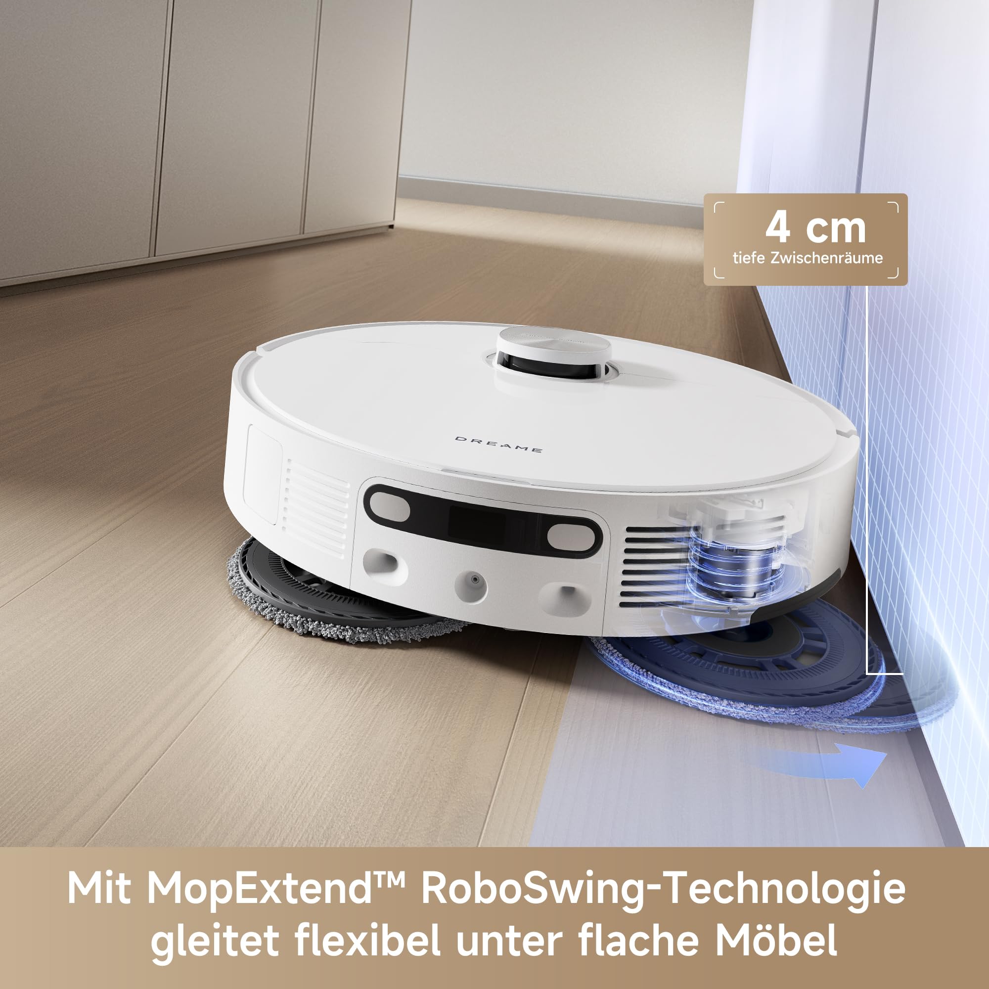 dreame L10s Ultra Gen 2 Saugroboter mit Wischfunktion, 10.000Pa, MopExtend RoboSwing, Haustiermodus, Vielseitige Teppichreinigung, Station