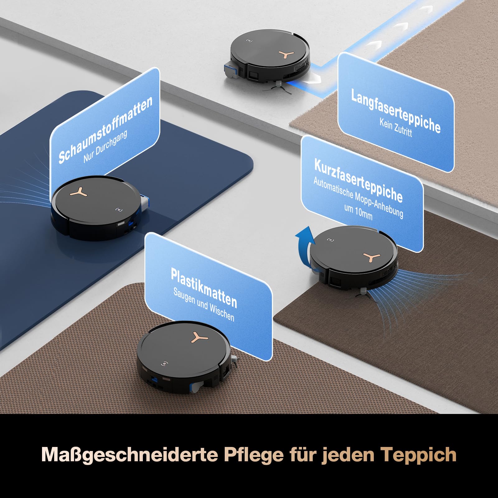 ECOVACS DEEBOT X8 PRO Omni Saugroboter mit Wischfunktion, 18.000Pa, OZMO Roller, 12-in-1 Station, YIKO-GPT Sprachsteuerung, Moppreinigung
